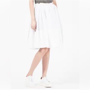 Tommy WHITE BALLOON SKIRT Y2K Bubble Maxi Elastic Waist A-Line Lantern‎